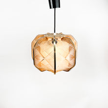 Load image into Gallery viewer, Wood and raffia ceiling lamp, 1970&#39;s 
