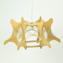 Load image into Gallery viewer, Ceiling lamp, Wood and rope. 1970s
