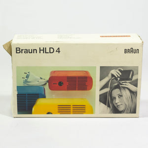 Sèche-cheveux Braun HLD 4, Dieter Rams, 1970. Couleur Rouge.