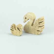 Load image into Gallery viewer, Swan Couple, Travertine Marble, Fratelli Martinelli, 1970s
