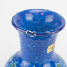Charger l&#39;image dans la galerie, Vase en céramique italienne Bitossi Rimini Bleu années 70
