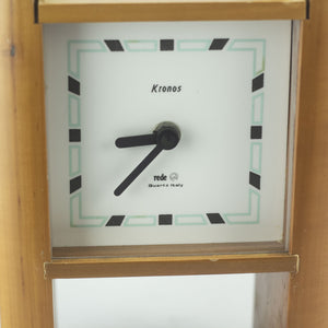 Kronos Rede Table Clock, Made in Italy. 1980s