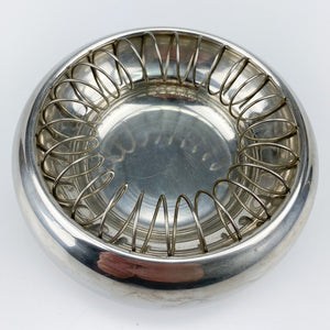 Spiral stainless steel ashtray, 1980's 
