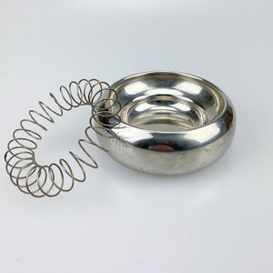 Spiral stainless steel ashtray, 1980's 