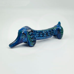 Figura Perro de Bitossi Serie Rimi Blu diseño de Aldo Londi