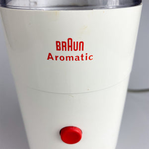 Braun Aromatic CR1 Cafemaster White-Black, Reinhold Weiss 1967. Coffee  Grinder. – falsotecho