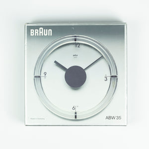 Braun ABW 35 clock designed by Dietrich Lubs in 1988 for Braun.
