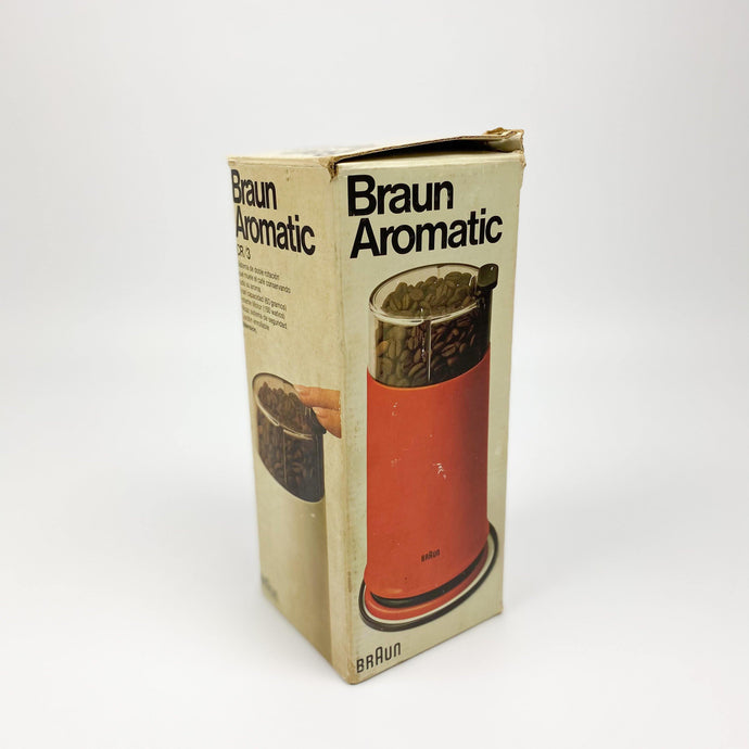 Molinillo Braun KSM2 diseño de Hartwig Kahlcke en 1979. Rojo en caja. - falsotecho