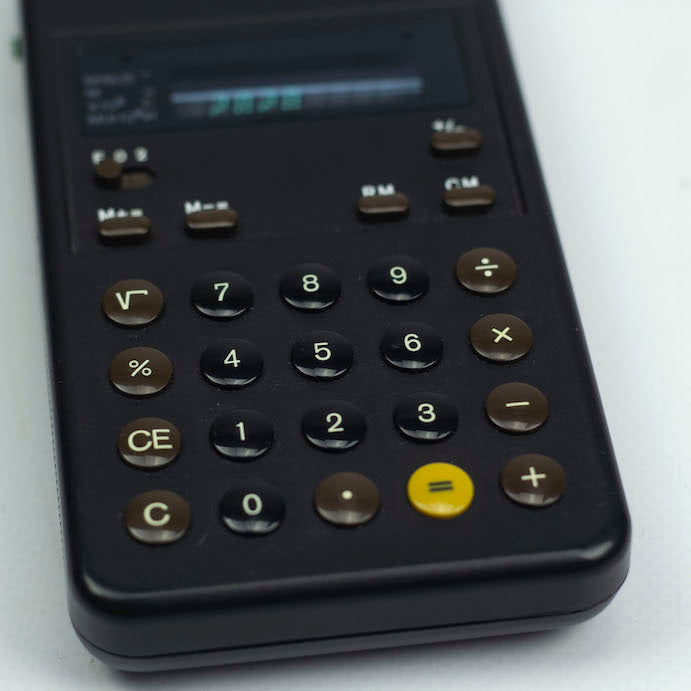 Braun ET 22 calculator designed by Dieter Rams and Dietrich Lubs in 1976.  No. 4955