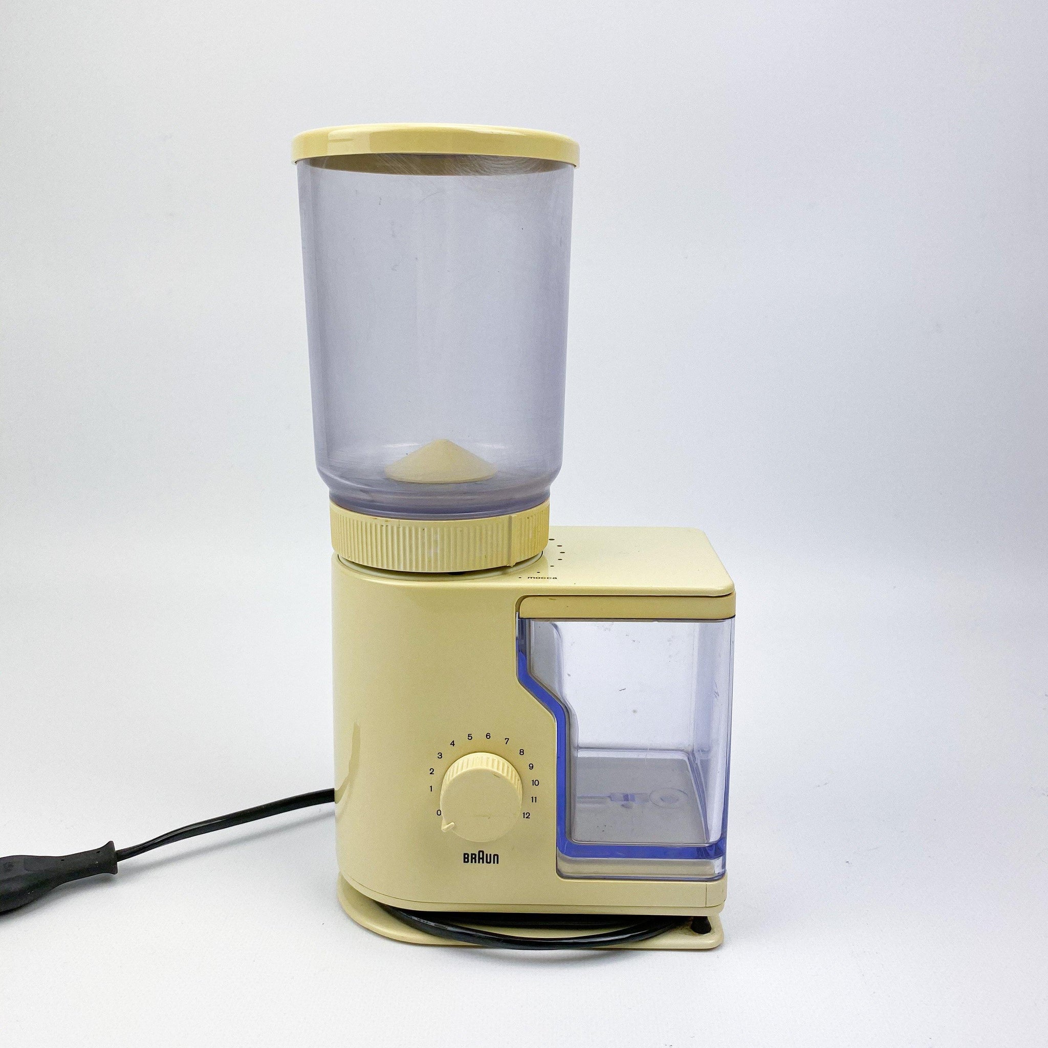 Braun KMM10 coffee grinder designed by Reinhold Weiss and Hartwig Kahlcke  for Braun, 1975 – falsotecho