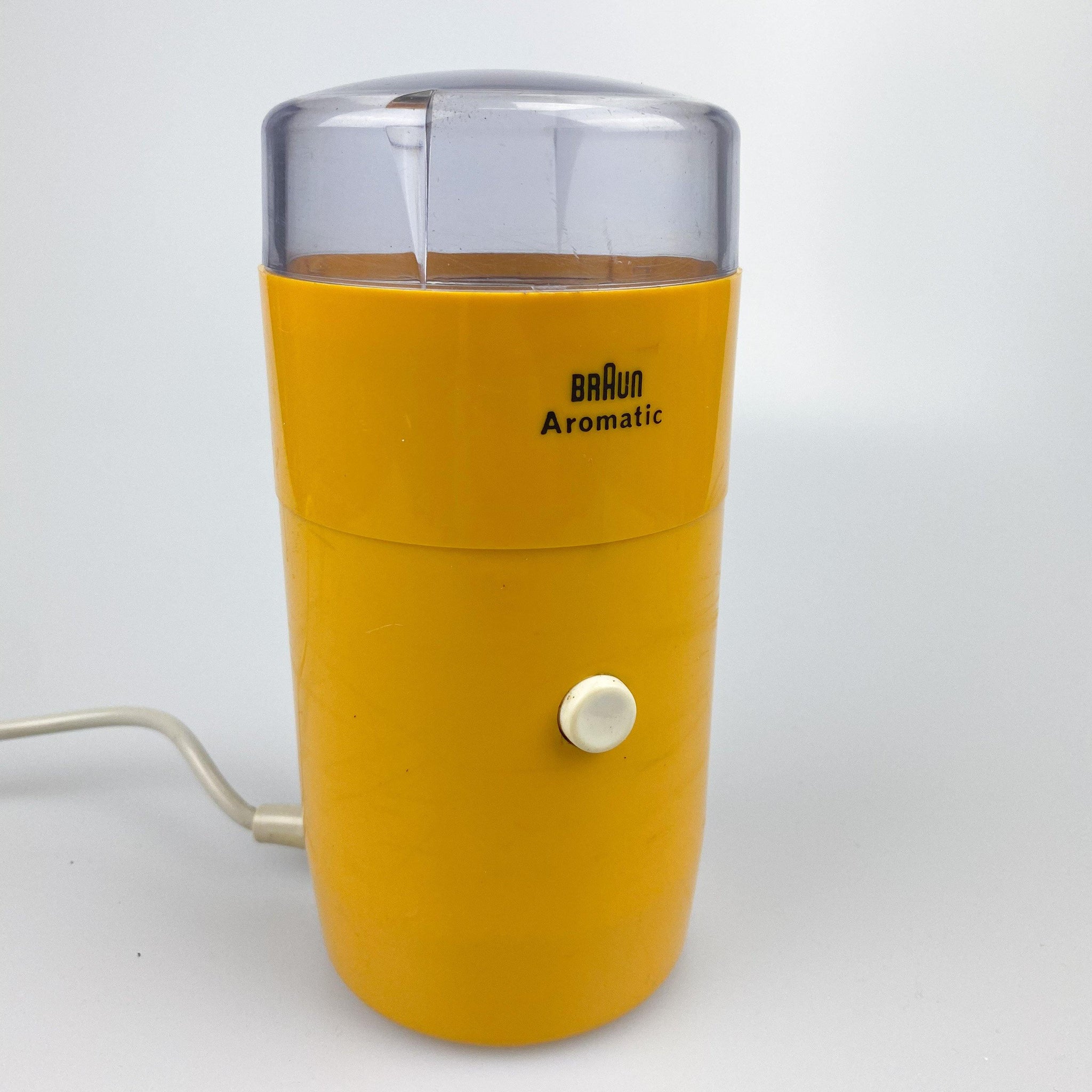 Braun KSM Coffee Grinder 1/11 designed by Reinhold Weiss, 1967. Yellow. –  falsotecho