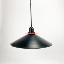 Load image into Gallery viewer, Metal and glass ceiling lamp, 1980&#39;s
