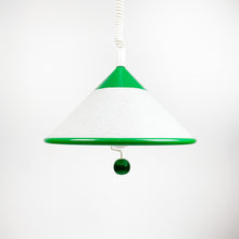 Cargar imagen en el visor de la galería, Lámpara de techo plástico con sistema de sube y baja, 1980&#39;s
