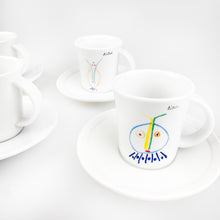 Load image into Gallery viewer, Tognana porcelain coffee set drawing by Picasso, 1980&#39;s

