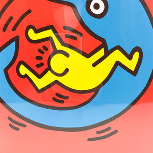 Cuadro Dolphin Button de Keith Haring, 1989