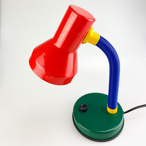 Lámpara de escritorio en colores primarios, 1980's