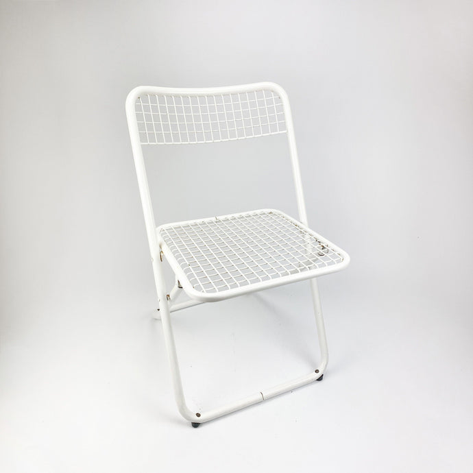 Silla Modelo 085 Federico Giner, 1970s. Blanca. - falsotecho