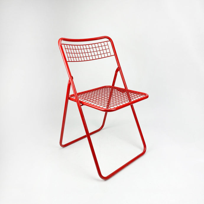 Silla 085 fabricada por Federico Giner, 1970s. Roja. - falsotecho