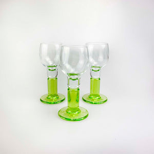 Crystal liquor glasses, 1980's