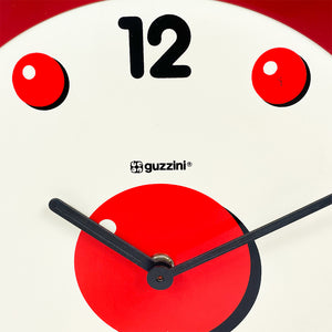 Horloge murale design par Bruno Gecchelin pour Guzzini, années 1980
