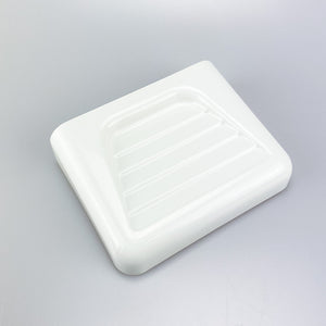 Vintage white plastic soap dish, 1980's