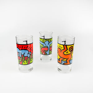 Juego 3 vasos Quick Keith Haring. 1990's