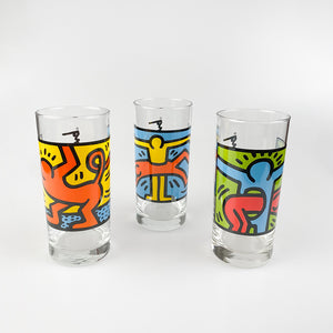 Juego 3 vasos Quick Keith Haring. 1990's
