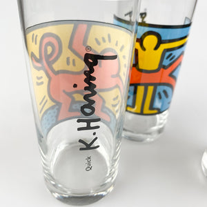 Lot de 3 verres Quick Keith Haring. années 1990