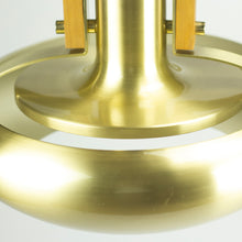 Load image into Gallery viewer, Nordic style ceiling lamp, brass and wood. 1970&#39;s
