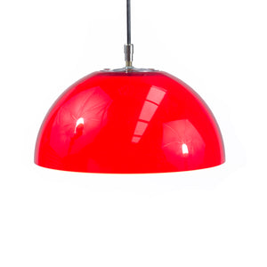 Hard Plastic hemisphere Red Lamp. 1970s