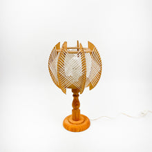Load image into Gallery viewer, Wood and Raffia Table Lamp, 1970&#39;s
