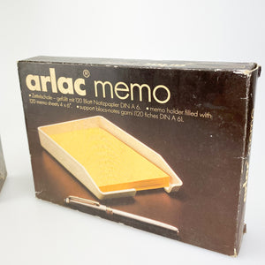 Arlac Memo y Pen Set. Portalápices y portanotas. 1980's (Nuevo en caja)