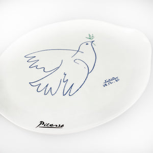 Plato de porcelana Tognana dibujo de Picasso, 1980's