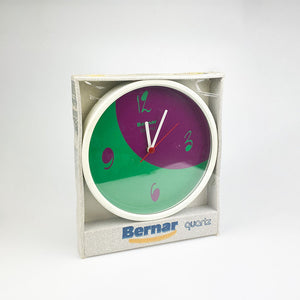 Horloge Murale en Plastique dans une Boîte Bernar, 1980