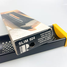 Load image into Gallery viewer, Yellow Slim 924 desk holder designed by Barbieri and Marianelli for Rexite.
