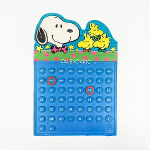 Calendario "Ring a Date" de Snoopy Peanuts, 1970's