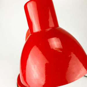 Lámpara de escritorio Stilplast roja. 1980's