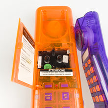 Cargar imagen en el visor de la galería, Teléfono Swatch Twinphone morado y naranja, 1989.
