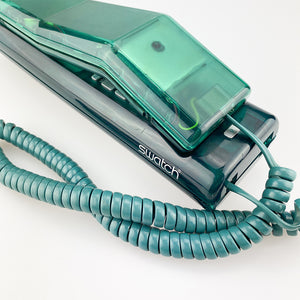 Semi-transparent green Swatch Twinphone telephone, 1989.