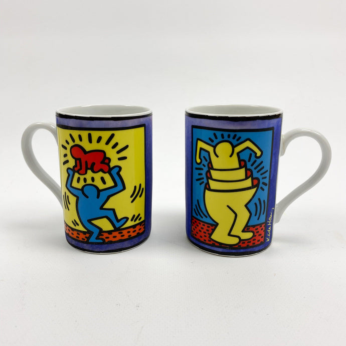 Pareja de tazas Keith Haring, Konitz, 1990's - falsotecho