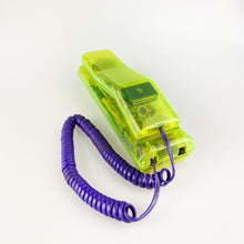 Cargar imagen en el visor de la galería, Teléfono Swatch Twinphone amarillo semitransparente, 1989.
