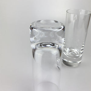 Vasos de tubo de cristal, 1980's