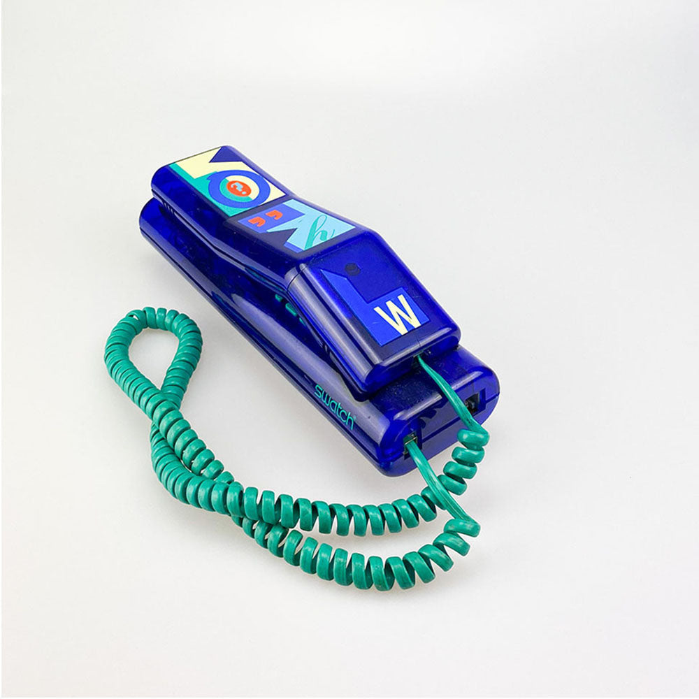 Swatch Twinphone Azul telephone, 1989.