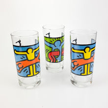 Load image into Gallery viewer, Juego 3 vasos Quick Keith Haring. 1990&#39;s - falsotecho
