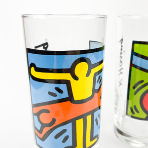 Juego 3 vasos Quick Keith Haring. 1990's - falsotecho