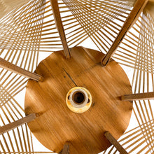Load image into Gallery viewer, Wood and Raffia Table Lamp, 1970&#39;s
